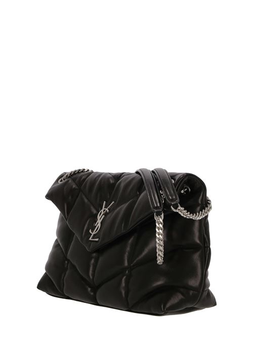 BORSA PUFFER PICCOLA IN PELLE DI AGNELLO TRAPUNTATA CON CATENA Saint Laurent | 5774761EL001000